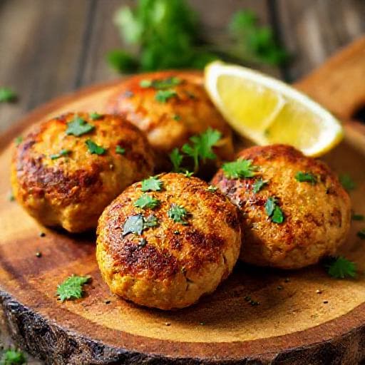 Spiced Chicken Rissoles with Coriander