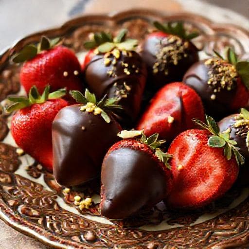 Spiced Rose Dubai Chocolate Strawberries