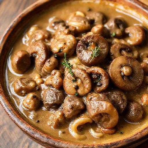 Smothered Swiss Steak with Mushrooms
