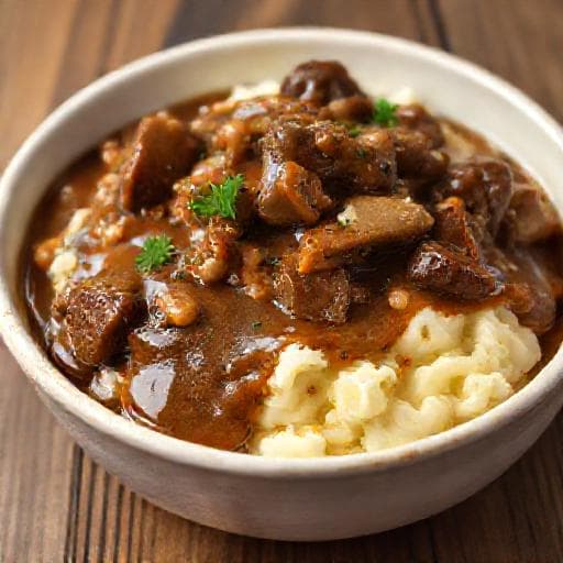 Classic Beef Tips and Gravy