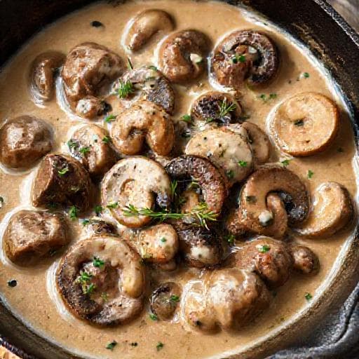 Mushroom and Sour Cream Beef Tips
