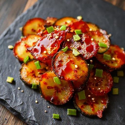 Spicy Korean-Style Pickle Cucumber Chips