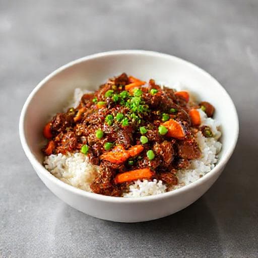 Quick Korean Ground Beef Bowl