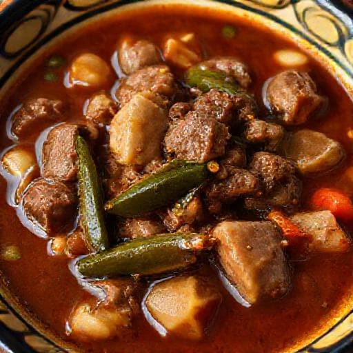 Carne Guisada con Rajas