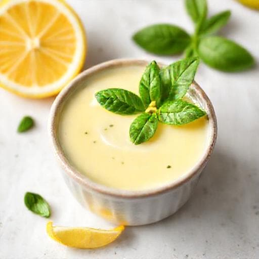 Crema Fredda al Limone e Basilico