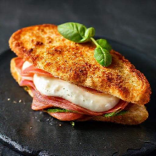 Mozzarella in Carrozza con Prosciutto e Basilico