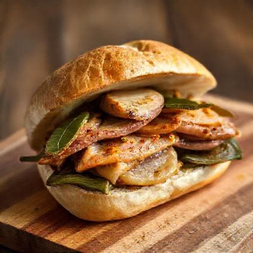 Panino con Lampredotto e Carciofo alla Romana