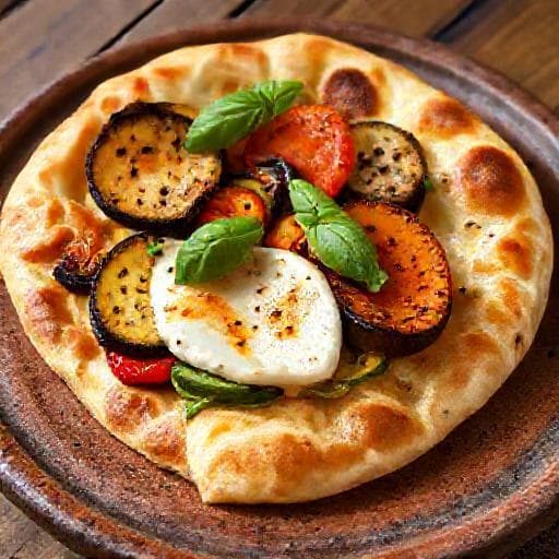 Schiacciata Farcita Veloce con Verdure Grigliate