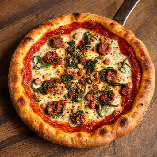 Pizza al Padellino con Salsiccia e Friarielli