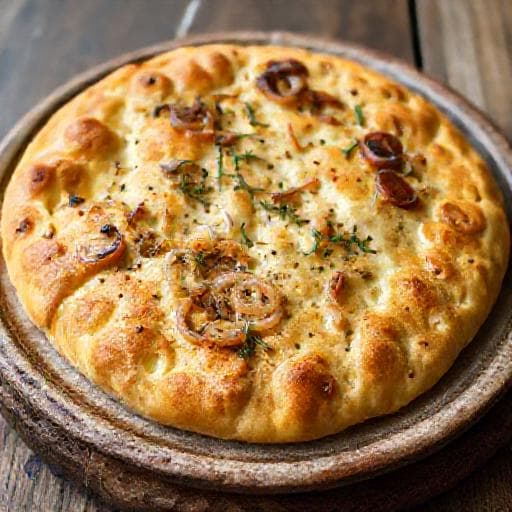 Focaccia Veloce con Cipolle