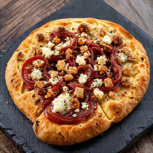 Focaccia con Cipolle Rosse e Gorgonzola