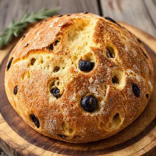Pane di Altamura con Olive e Rosmarino