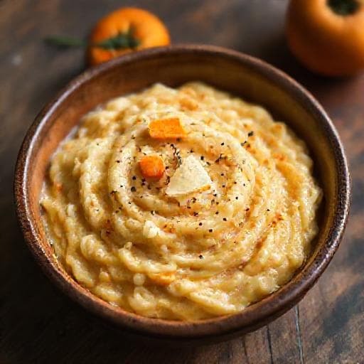 Risotto Veloce Cachi e Taleggio