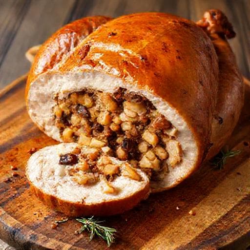 Arrosto di Tacchino Ripieno con Mele e Cannella (Stile Trentino)