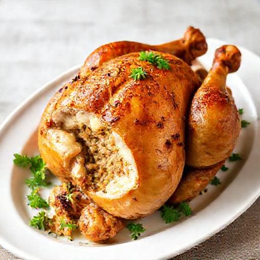 Faraona Ripiena Semplice al Forno