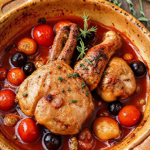 Coniglio all'Ischitana con Olive e Capperi