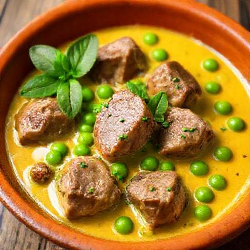 Agnello in Fricassea con Piselli e Menta (Toscana)