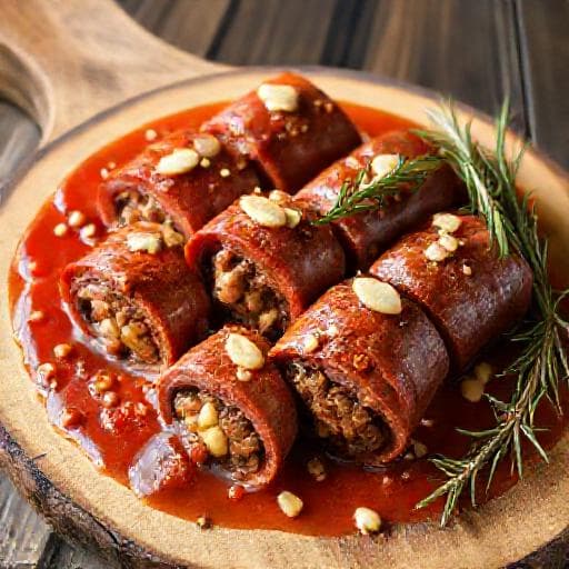 Braciole Pugliesi con Mandorle e Rosmarino