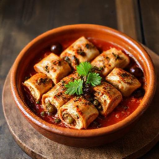 Involtini di Pesce Spada alla Siciliana con Capperi e Olive