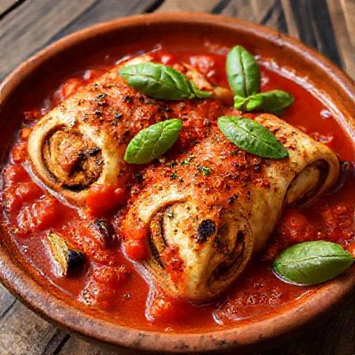 Involtini di Pollo alla Siciliana con Melanzane e Pomodoro