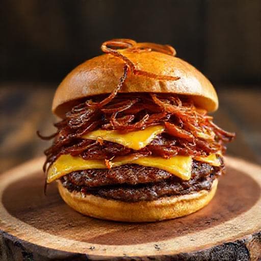 Cheeseburger "Smash" con Cipolle Caramellate