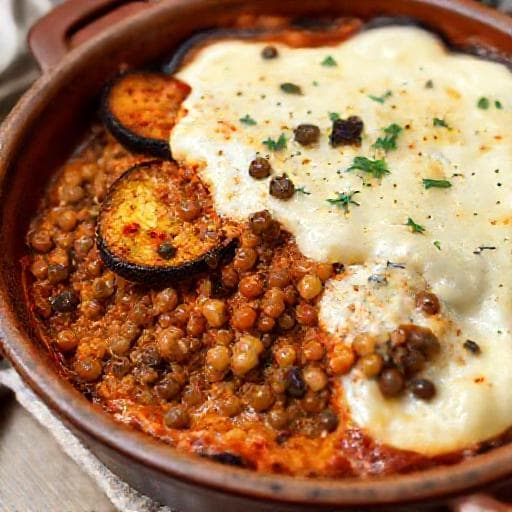 Moussaka Vegetariana con Lenticchie