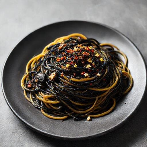 Spaghetti Veloci al Nero di Seppia
