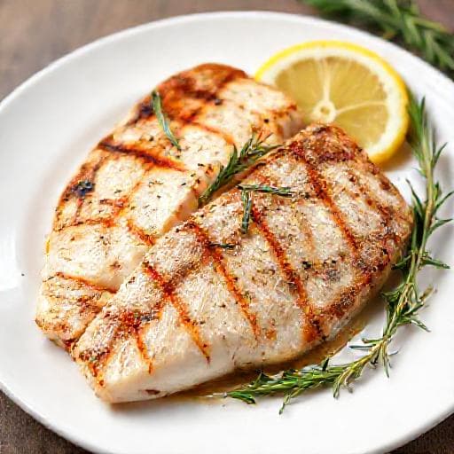 Pesce Spada alla Griglia Marinata al Limone e Rosmarino