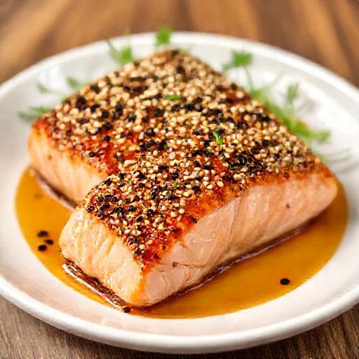 Salmone Teriyaki al Forno con Crosta di Sesamo