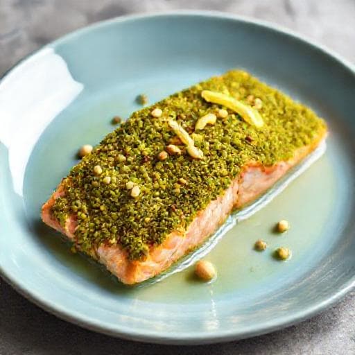 Salmone in Crosta di Pistacchi e Limone