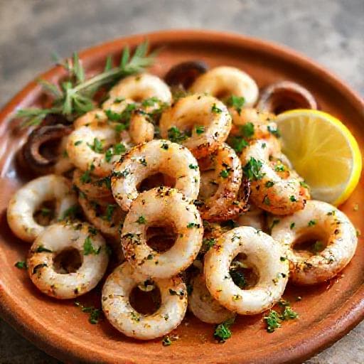 Calamari Grigliati Veloci con Aglio ed Erbe