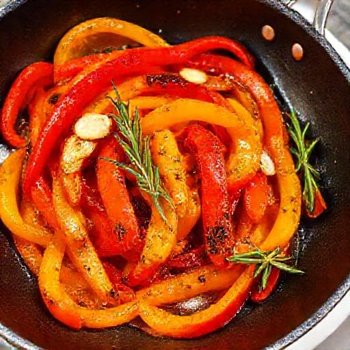 Peperoni Arrostiti Veloci in Padella