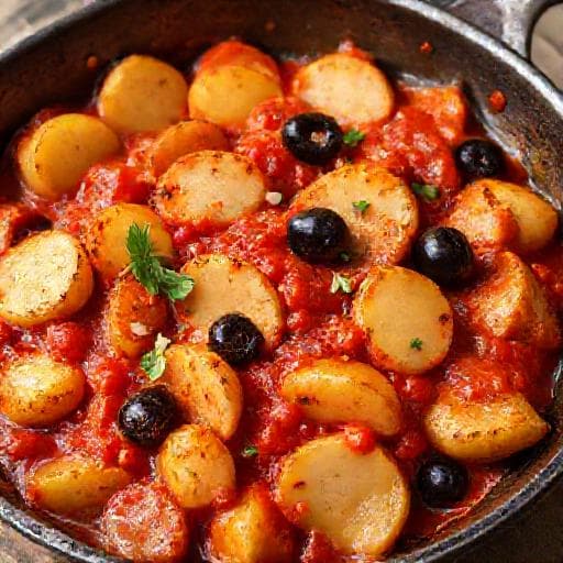 Patate alla Pizzaiola Veloci in Padella