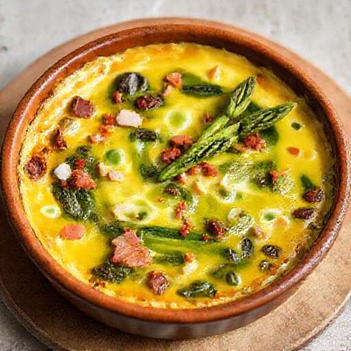 Sformato di Verdure con Asparagi e Pancetta