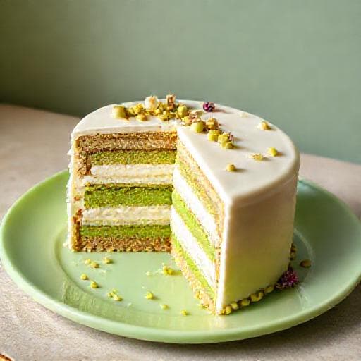 Torta Setteveli al Pistacchio e Cioccolato Bianco