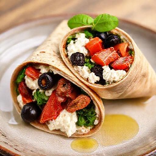 Wrap Mediterraneo ai Fiocchi di Latte e Olive