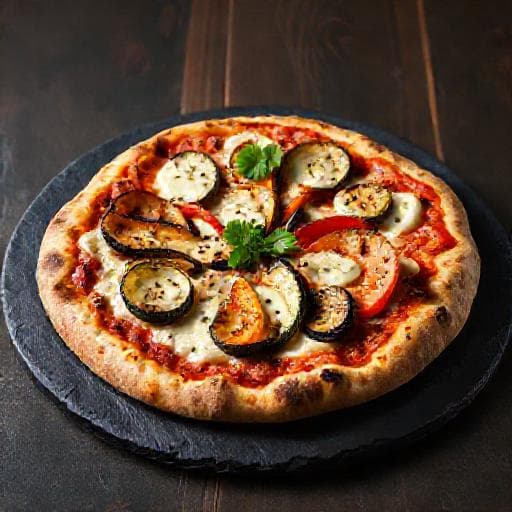 Pizza di Fiocchi di Latte con Verdure Grigliate
