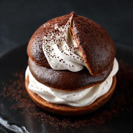 Maritozzi al Cioccolato con Panna e Cacao