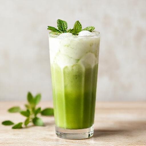 Matcha Latte Freddo con Latte di Mandorla e Menta