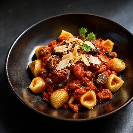Malloreddus alla Campidanese con Funghi e Bottarga