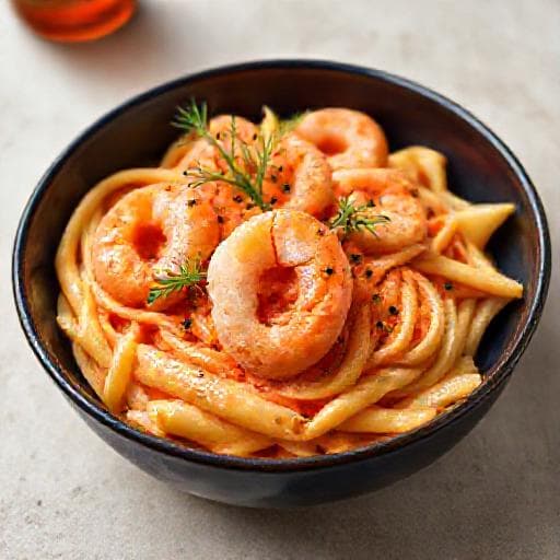 Penne alla Vodka con Gamberi