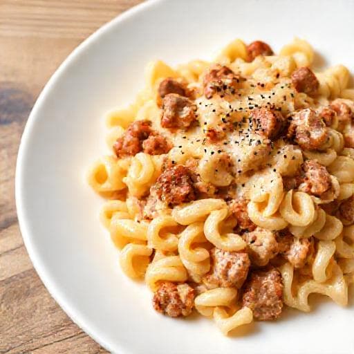 Gramigna Veloce con Salsiccia e Panna