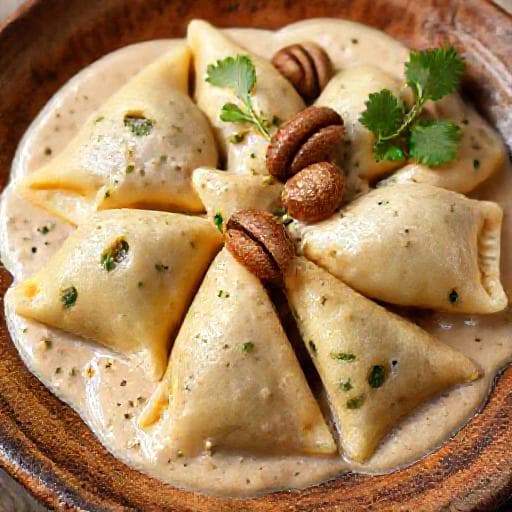 Pansoti con Salsa di Noci Tradizionali