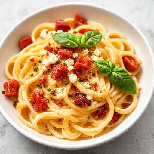 Sagne 'ncannulate con Ricotta e Pomodorini Secchi