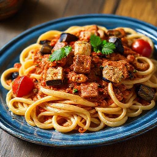 Sagne 'ncannulate con Sugo di Pesce Spada e Melanzane