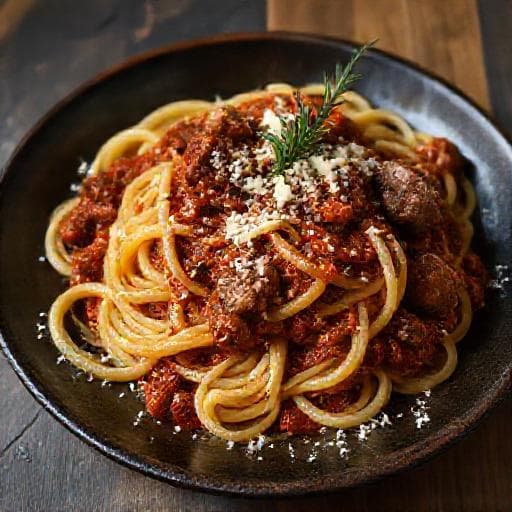 Pasta alla Mugnaia con Ragù d'Agnello