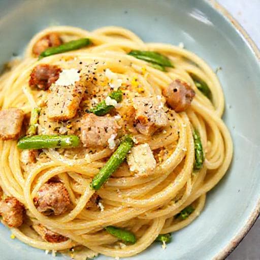 Pasta alla Cenere con Asparagi e Limone