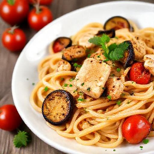 Pasta Veloce con Pesce Spada e Melanzane