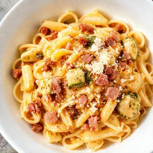 Pasta Veloce con Carciofi e Pancetta