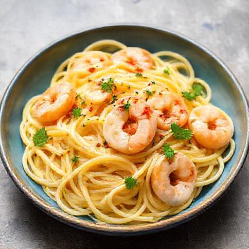 Linguine al Limone e Gamberi (Ispirazione Siciliana)